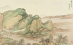 书画图文-仿古山水册12开1 王翚 清代