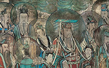 书画图文-永乐宫四面壁画整体分布示意图 元代