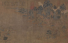 游春图 展子虔 隋代 43x80.5