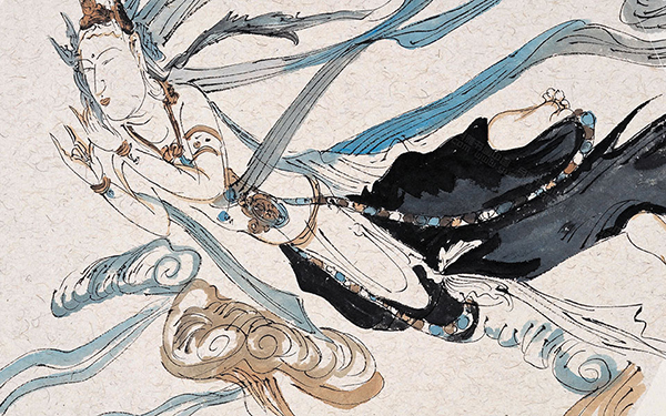 飞天之一 37.5x37.5cm 纸本设色 2013