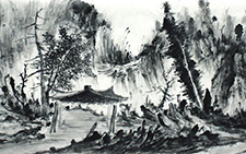 幽谷 付熙云 当代 2011年137x34