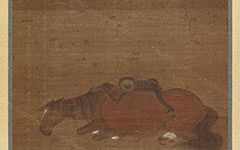 书画图文-马猿猴图 赵雍 元代 32.3×31.