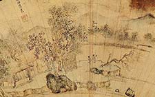 书画高清-秋夜景物图 陆士仁 明代
