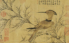 书画图文-幽篂戴胜图 赵孟頫 元代 纸本 174x36.2故宫