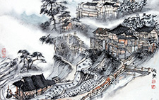 九华山写生之四 程灿 当代 64cm x 45cm 2007年