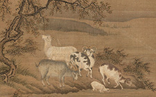 书画高清-羊图 赵福 宋代 24.8×25.0