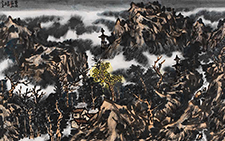 国画作品25 邹梦德 当代 67x137