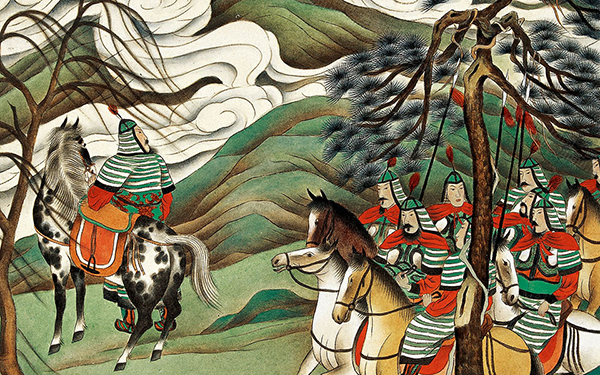 秦时明月汉时关 范扬 当代 36x30cm纸本设色 1994年