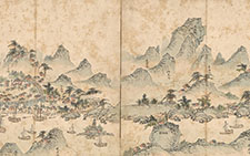 书画图文-南岳全图 佚名 清代 32x210厘米