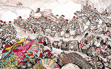 《黄巢进长安》 杨晓阳 当代 110x250cm 1987年