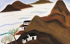 天臺勝景7 丁立人 当代 油画30x40cm 2008