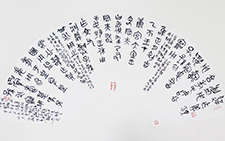 篆书扇面 芦海娇 当代