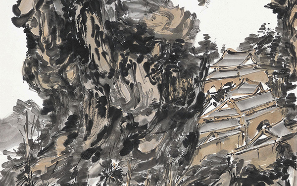 香积寺 范扬 当代 133.8cm x 52cm 纸本设色 2013年