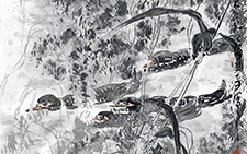 畅游 刘文孝 当代 68x136 cm