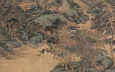 书画图文-秋山幽居图 王鉴 清代