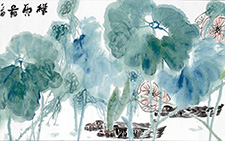 绿雨图 刘文孝 当代 136x68