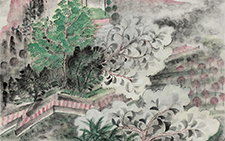 田园心象系列1 周松竹 当代 题诗“春花烂漫含烟处，心有留香处处