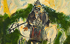 相马 丁立人 当代 油画 60cmX61cm 1998