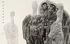 《农民工》 杨晓阳 当代 183×190cm 2010年 纸本