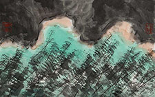 竹密花深 王跃奎 当代 34x136cm 2013