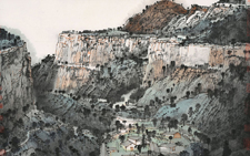 河山锦绣（郭亮村写生） 42x56 卢禹舜 当代