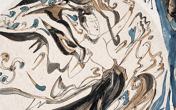 飞天之二 37.5x37.5cm 纸本设色 2013