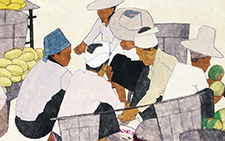 傣家集市 杜大恺 当代 44cm×180cm 2011