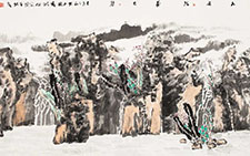 溪山无尽之一 王跃奎 当代 136x68cm 2012