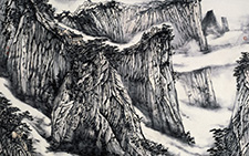 云山丘壑组画之四 120 x 120 cm 2009年