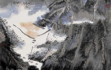 云林通太极 王跃奎 当代 68x136cm 2008