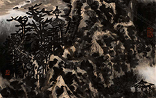 国画作品10 邹梦德 当代 67x137