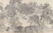 书画图文-松乔堂图卷印全卷 王翚 清代 40.7X383.56