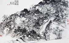 2013年11月山东五莲写生大青山太极广场 付熙云 当代 68x46
