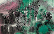 《清韵和音》系列之《清川归隐图》 周松竹 当代 45x66cm 2014年