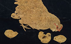 书画图文-子母鸡图 佚名 宋代