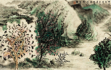 溪上青山图 周松竹 当代