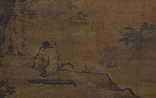 书画图文-停琴高士图轴 张路 明代 北京故宫藏