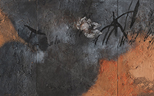 河上花 王伯勋 当代 73×183cm 板上纸本矿物质色粉2011年 机构收藏