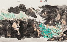 溪山无尽之六 王跃奎 当代 136x34cm 2013
