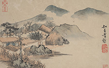 书画高清-山水册 石涛 清代 大都会藏