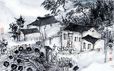 九华山写生之三 程灿 当代 64cm x 45cm 2007年