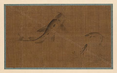 书画高清-鱼图 赖庵 元代 19.4×31.0