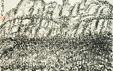 河南林州石板岩写生稿3 马啸 当代 纸本 墨笔 32x45cm 2008年