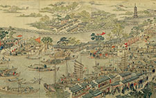 书画高清-姑苏繁华图卷全图 徐扬 清代 绢本35.8X1225厘米2.67G