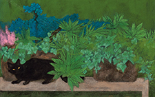 满庭芳－14 王伯勋 当代 70×100cm 板上纸本矿物质色粉2009年 私人收藏