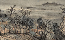 梦底乡山之一 程灿 当代 142X37cm 2014年