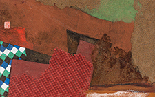 满庭芳－3 王伯勋 当代 38×46cm 板上布本矿物质色粉2011年 私人收藏