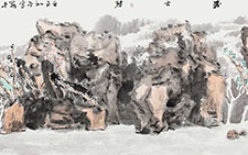 流水无弦万古琴 王跃奎 当代 136x34cm 2012