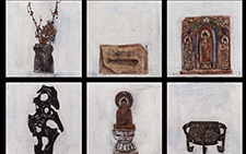 静物－6 王伯勋 当代 150×150cm 板上布本矿物质色粉2013年 作者自藏
