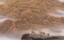 金碧辉煌西部道 计建清 当代 70cmx70cm